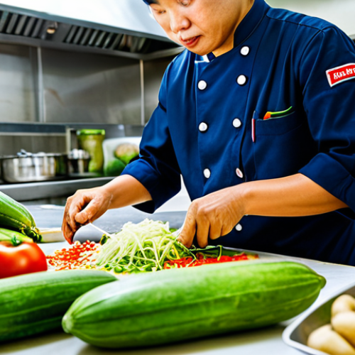 Home 9 Som Tam Preparation**
"A chef in a clean, professional kitchen preparing Som Tam. Focus on fresh ingredients like green papaya, tomatoes, and peanuts. Fully clothed, appropriate attire, safe for work, perfect anatomy, natural proportions, professional food photography, high quality, bright lighting."
**