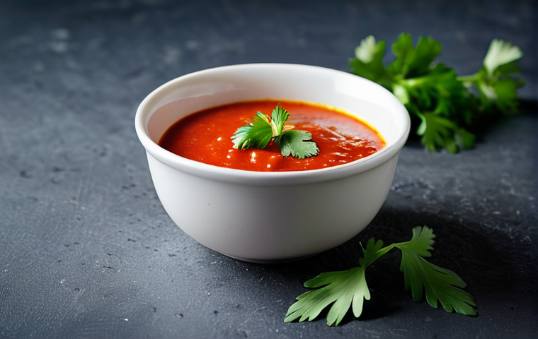 네팔 모모 덤플링 소스 추천 - Spicy Tomato-Ginger Dipping Sauce**

"A close-up shot of a vibrant red tomato and ginger dipping sau...