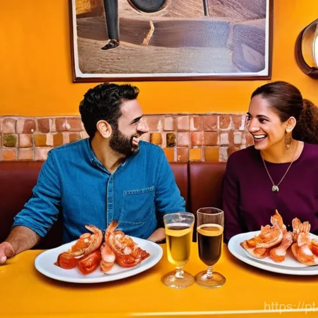 스페인 핀초스와 타파스 차이 - **Andalusian Tapas Scene: Sharing and Conviviality**
    A vibrant and warm scene inside a tradition...